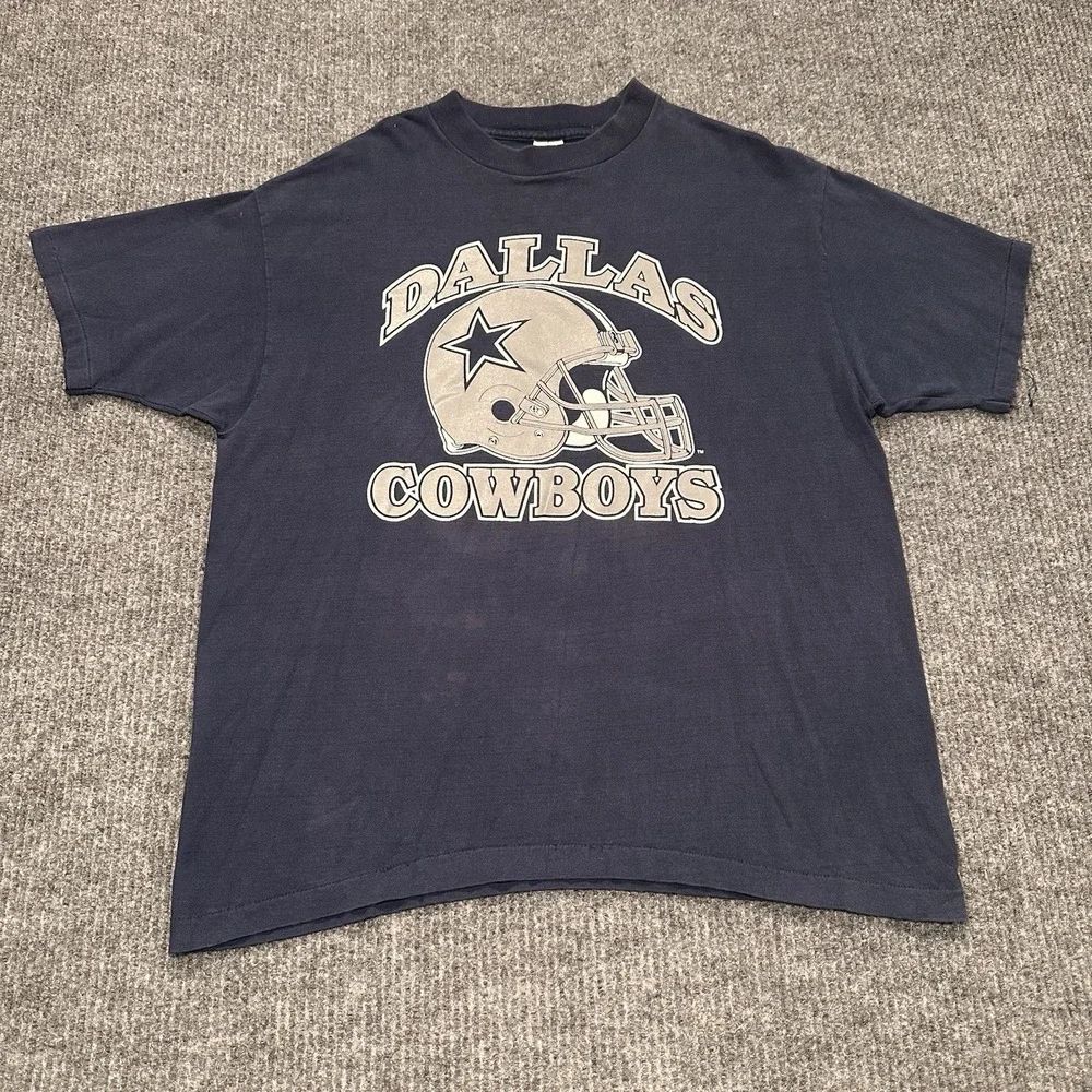 Vintage Dallas Cowboys T Shirt Adult Sz‎ XL Single Stitch On Trench Tag